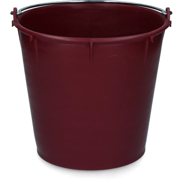 Wiadro z ocynkowanym uchwytem 7 l, bordowe – Vplast