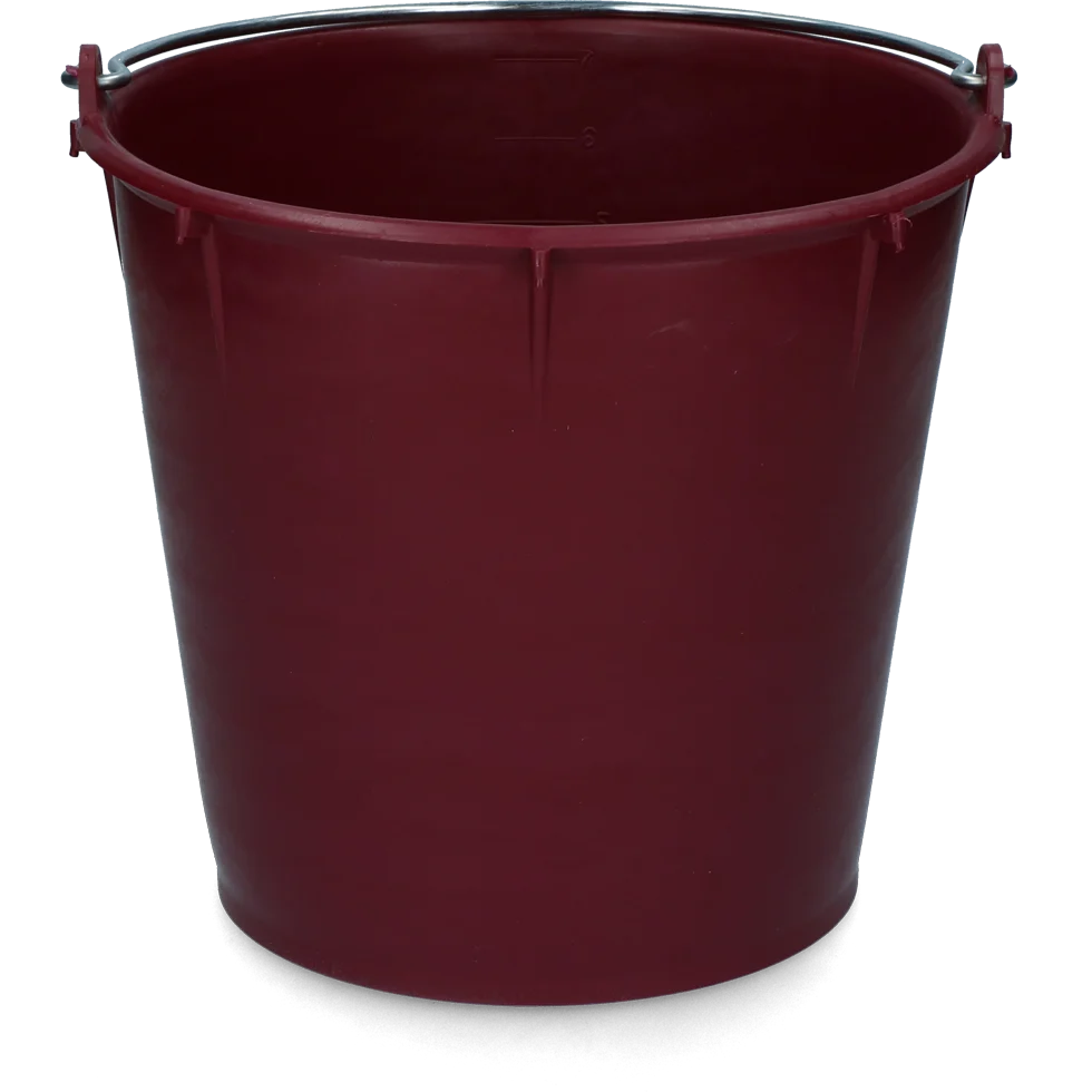 Wiadro z ocynkowanym uchwytem 7 l, bordowe – Vplast - obrazek 1