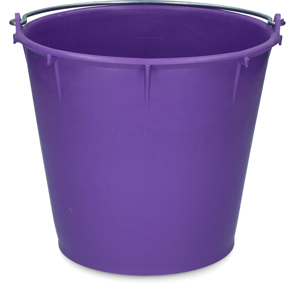Wiadro z ocynkowanym uchwytem 7 l, fioletowe – Vplast - obrazek 1