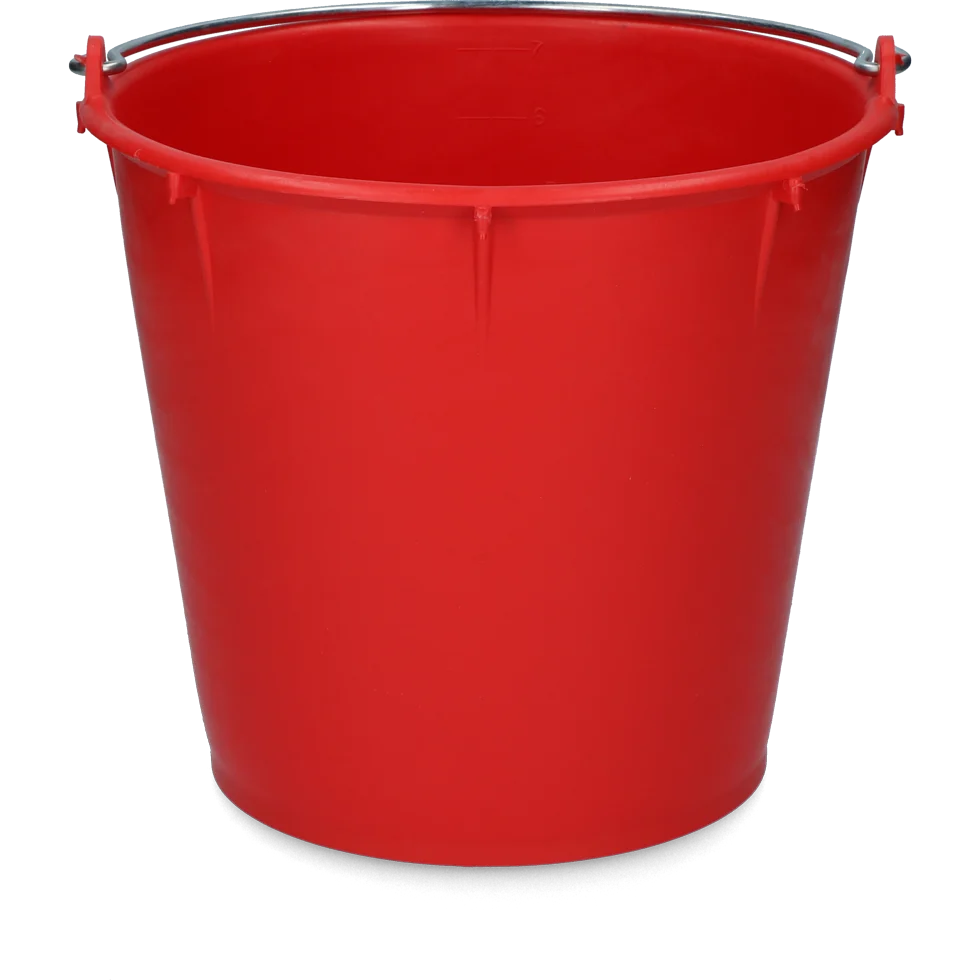 Wiadro z ocynkowanym uchwytem 7 l, czerwone – Vplast - obrazek 2