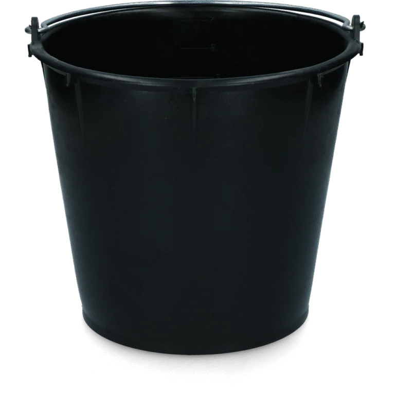 Wiadro z ocynkowanym uchwytem, 7 l, czarne – Vplast