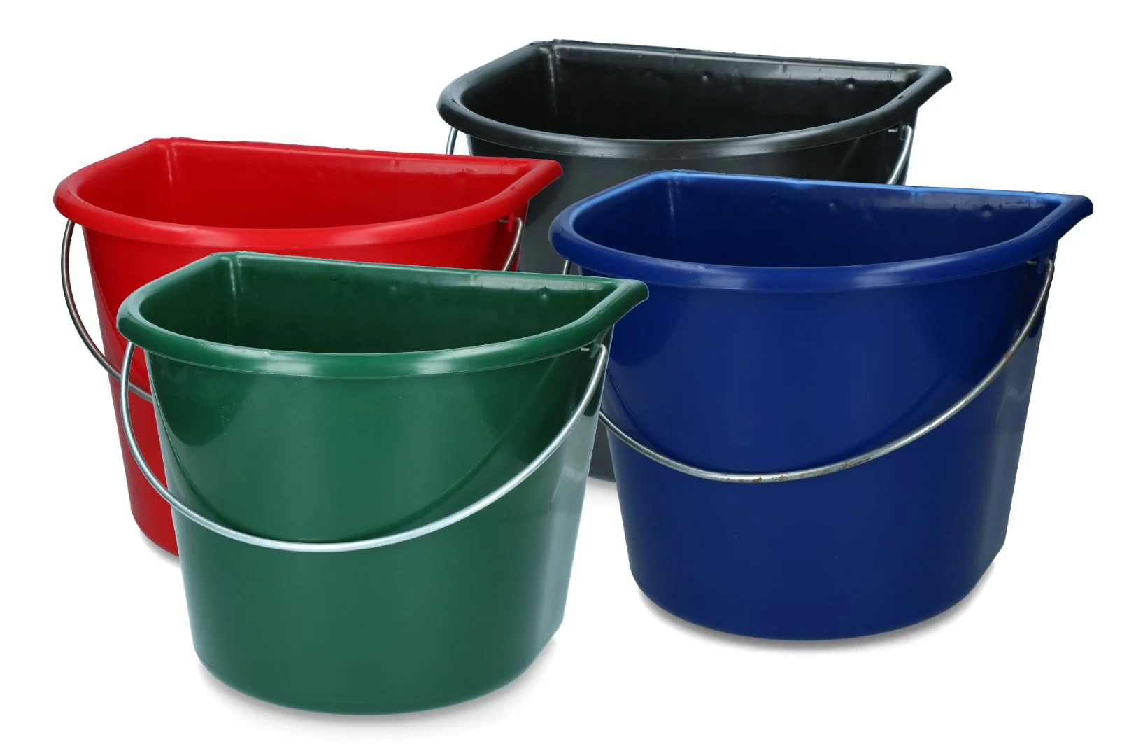 Wiadro z płaskim bokiem 15 l, czarne – Vplast - obrazek 2
