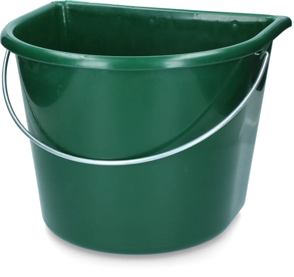 Wiadro z płaskim bokiem 15 l zielone – Vplast - obrazek 1
