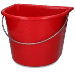 Wiadro z płaską ścianką 15 l czerwone – Vplast