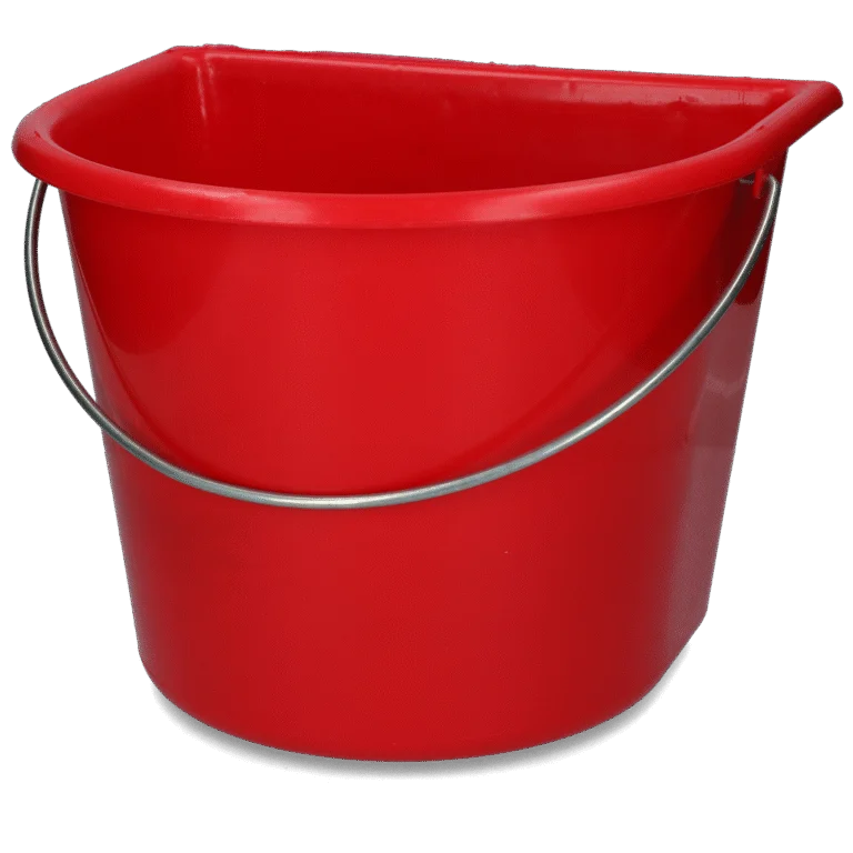Wiadro z płaską ścianką 15 l czerwone – Vplast