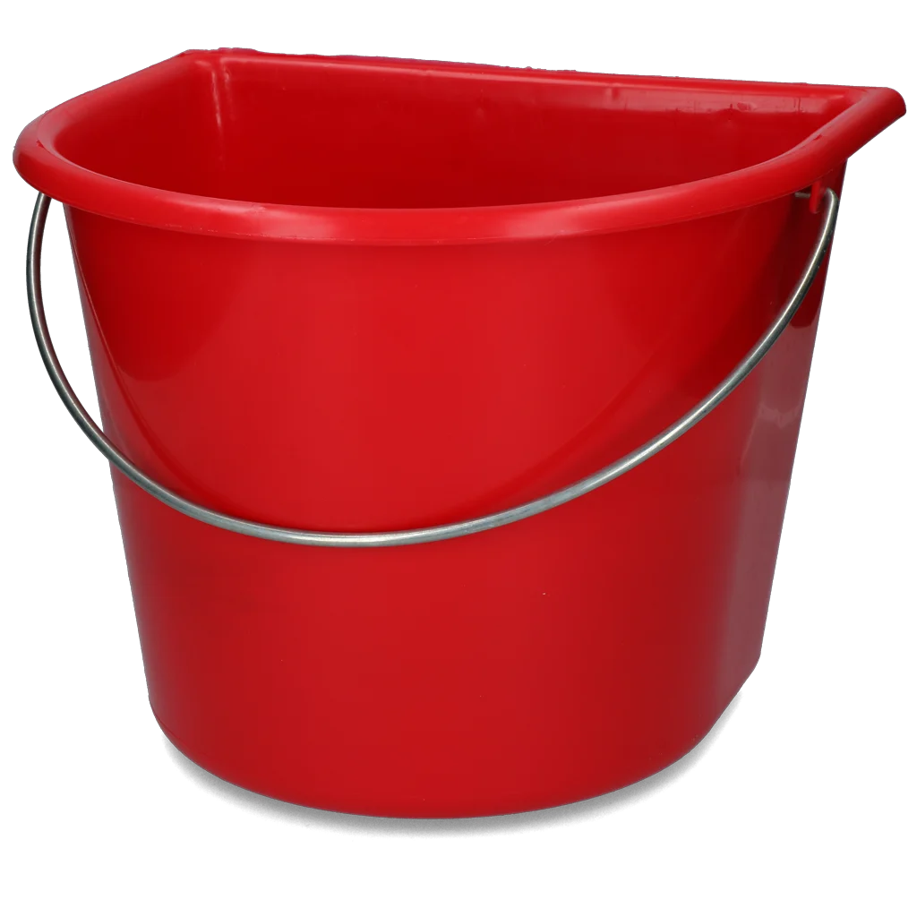 Wiadro z płaską ścianką 15 l czerwone – Vplast - obrazek 1
