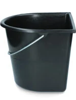 Wiadro z płaskim bokiem 15 l, czarne – Vplast - obrazek 3
