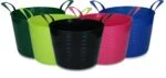 Elastyczne wiadro z dwoma uchwytami, 14 l, czarne – Vplast V-Trug Flexi - obrazek 2