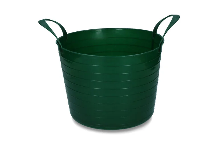 Elastyczne wiadro z dwoma uchwytami, 14 l, zielone – Vplast V-Trug Flexi