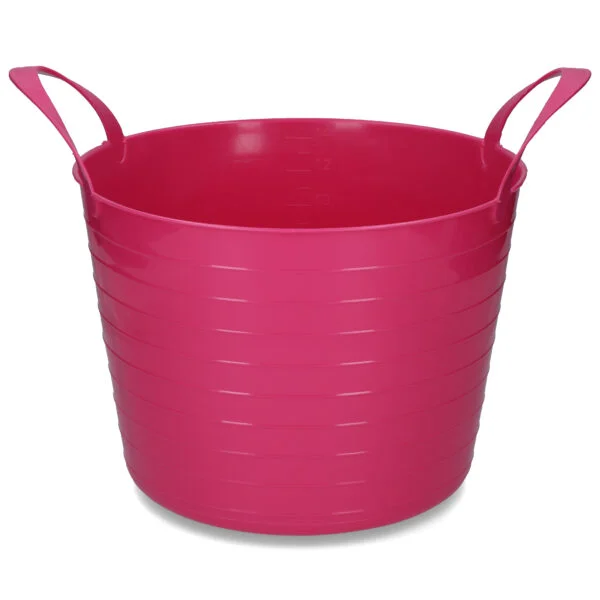 Elastyczne wiadro z dwoma uchwytami, 14 l, różowe – Vplast V-Trug Flexi