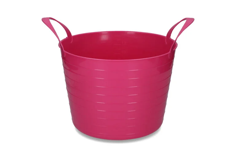 Elastyczne wiadro z dwoma uchwytami, 14 l, różowe – Vplast V-Trug Flexi