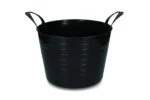 Elastyczne wiadro z dwoma uchwytami, 14 l, czarne – Vplast V-Trug Flexi