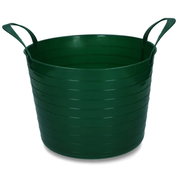 Elastyczne wiadro z dwoma uchwytami, 40 l, zielone – Vplast V-Trug Flexi