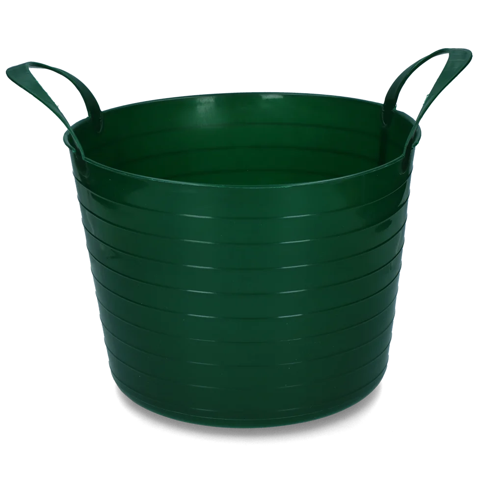 Elastyczne wiadro z dwoma uchwytami, 40 l, zielone – Vplast V-Trug Flexi - obrazek 1