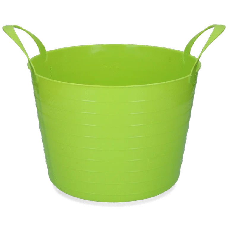 Elastyczne wiadro z dwoma uchwytami, 40 l, limonkowe – Vplast V-Trug Flexi