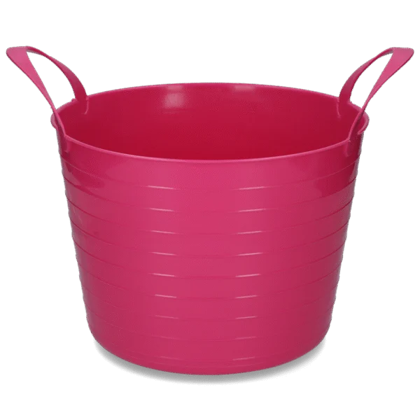 Elastyczne wiadro z dwoma uchwytami, 40 l, różowe – Vplast V-Trug Flexi