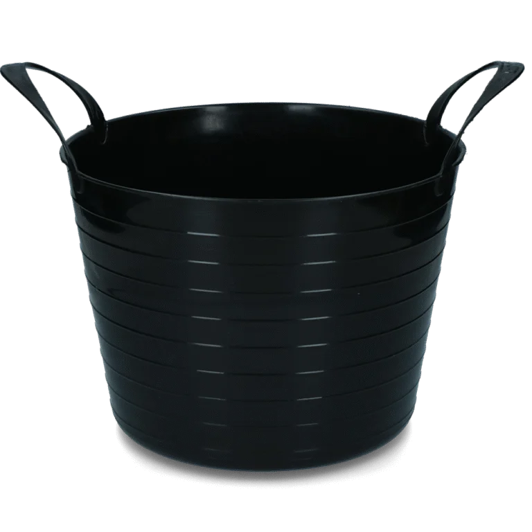 Elastyczne wiadro z dwoma uchwytami, 40 l, czarne – Vplast V-Trug Flexi
