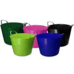 Elastyczne wiadro z uchwytami, 65 l, niebieskie – Vplast V-Trug Flexi - obrazek 2