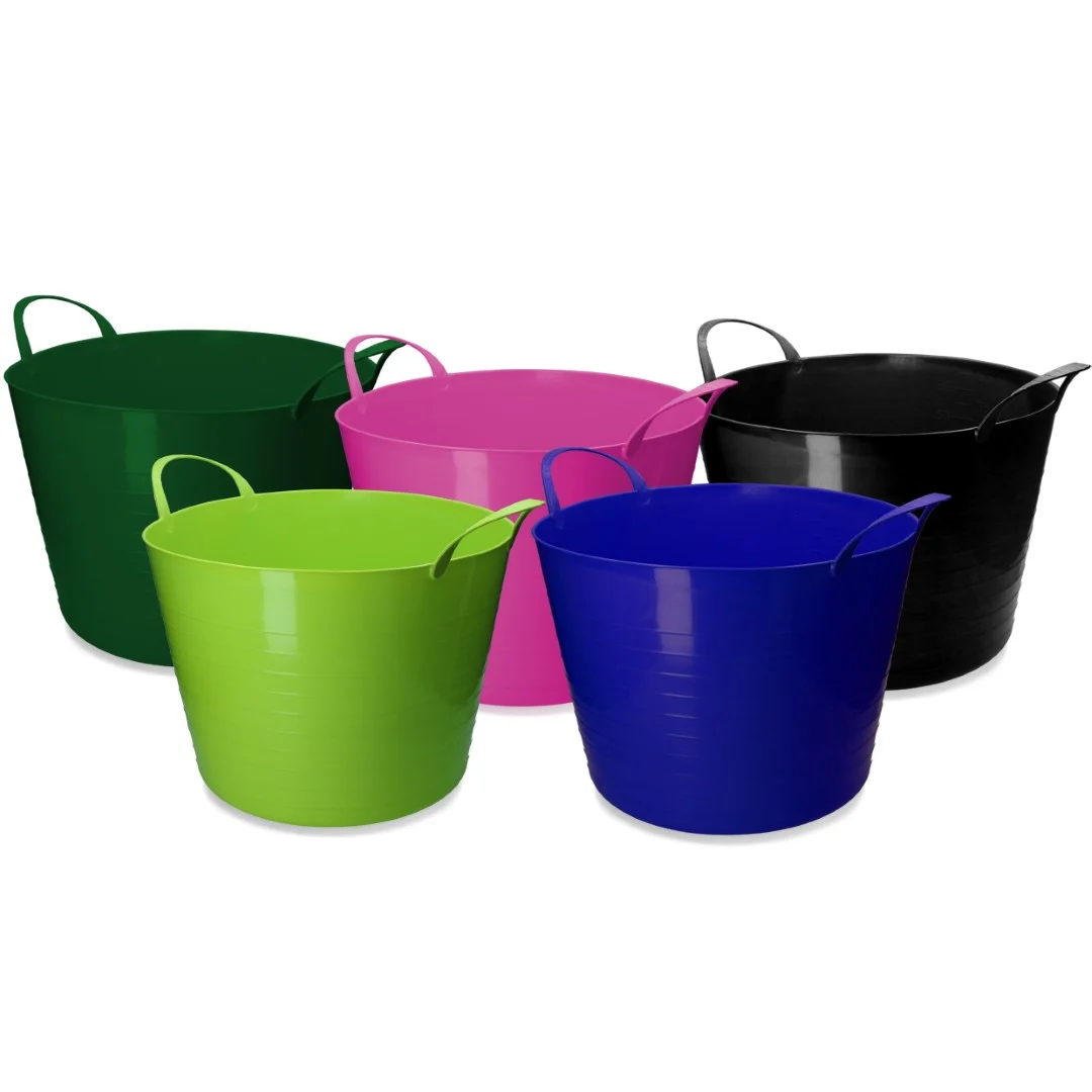 Elastyczne wiadro z uchwytami, 65 l, niebieskie – Vplast V-Trug Flexi - obrazek 3