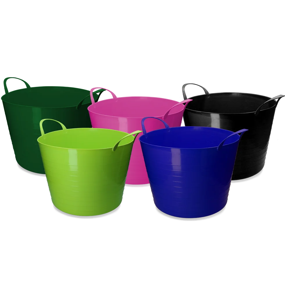 Elastyczne wiadro z uchwytami, 65 l, niebieskie – Vplast V-Trug Flexi - obrazek 2