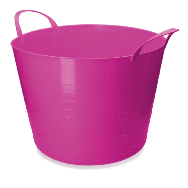 Elastyczne wiadro z uchwytami, 65 l, różowe – Vplast V-Trug Flexi