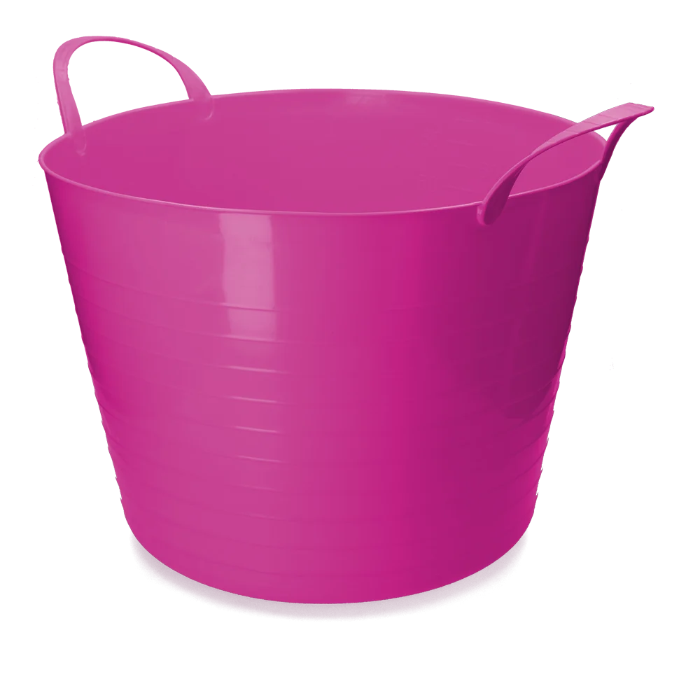 EMME000265R.png Elastyczne wiadro z uchwytami, 65 l, różowe – Vplast V-Trug Flexi - obrazek 1