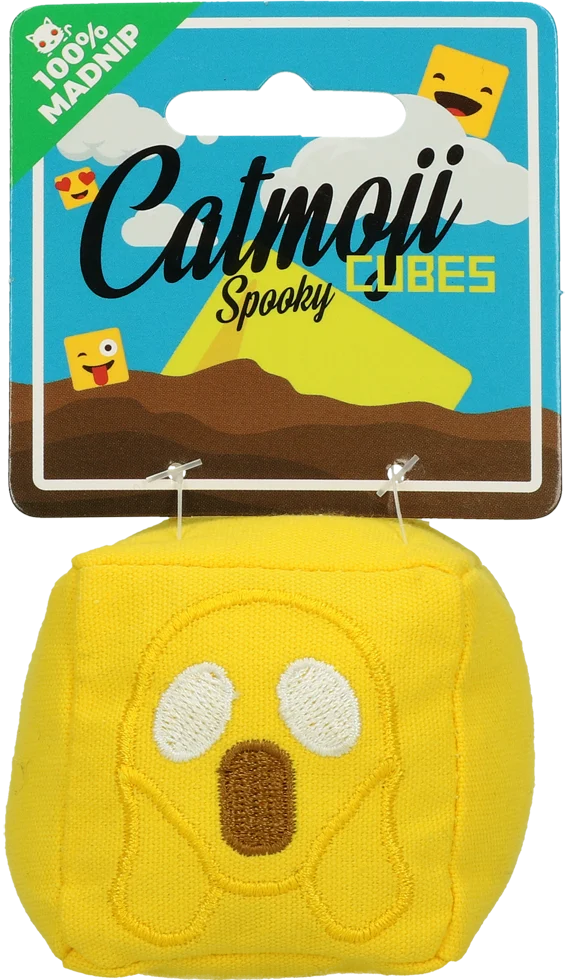 Kostka do zabawy dla kotów z MADNIP, Ø 7 cm – Catmoji Cube Spooky - obrazek 3