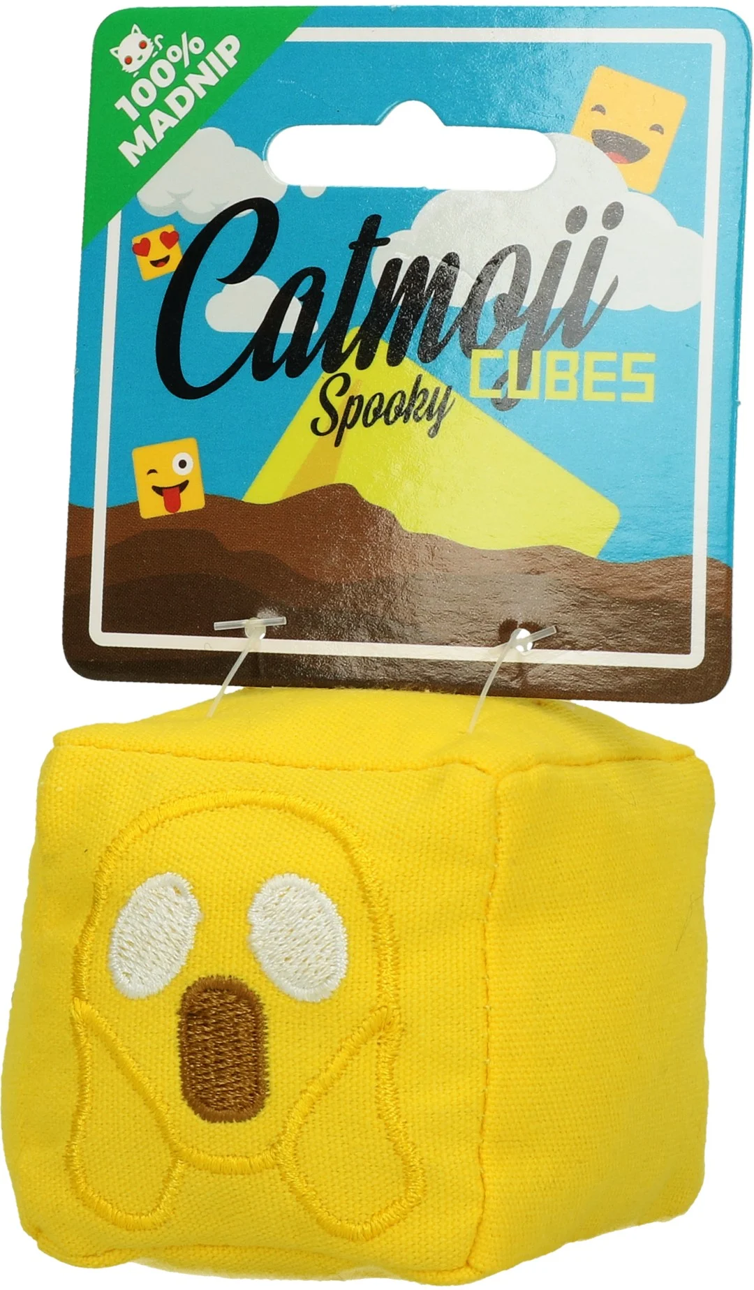 Kostka do zabawy dla kotów z MADNIP, Ø 7 cm – Catmoji Cube Spooky - obrazek 5