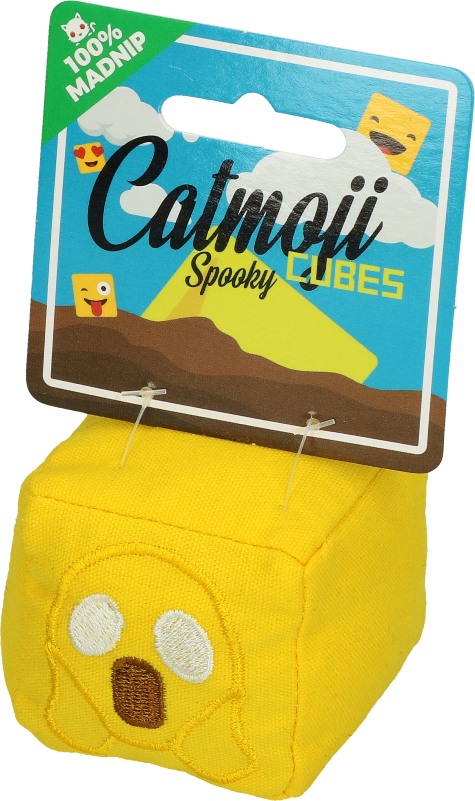 Kostka do zabawy dla kotów z MADNIP, Ø 7 cm – Catmoji Cube Spooky - obrazek 6