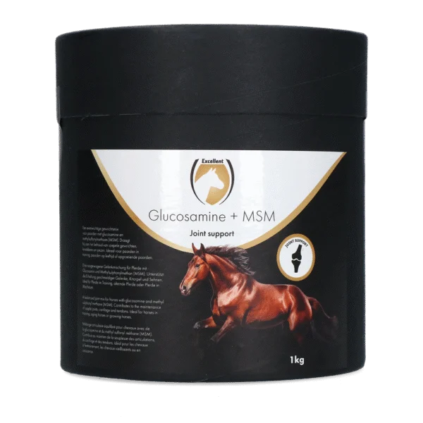 Suplement na stawy dla koni w proszku, 1 kg – Excellent Horse Glucosamine + MSM