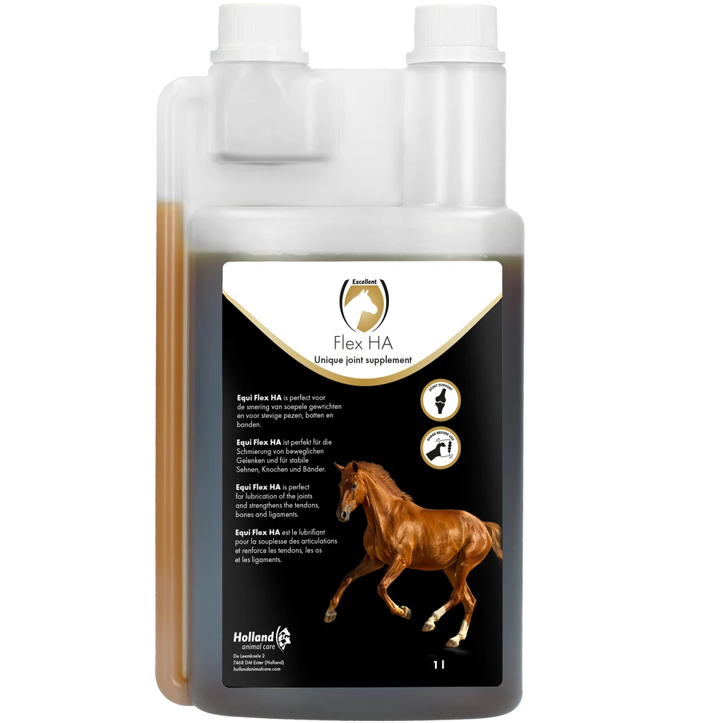 Suplement na stawy dla koni z glukozaminą i MSM, 1 l – Excellent Horse Flex HA - obrazek 1