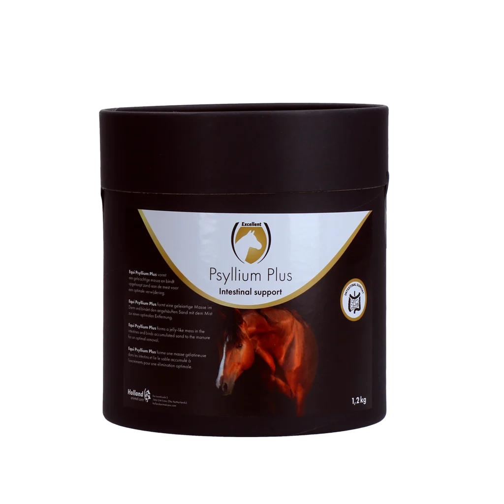 EQUI0001BKE.png Suplement z babką płesznik dla koni, 1,2 kg – Excellent Horse Psyllium Plus - obrazek 1
