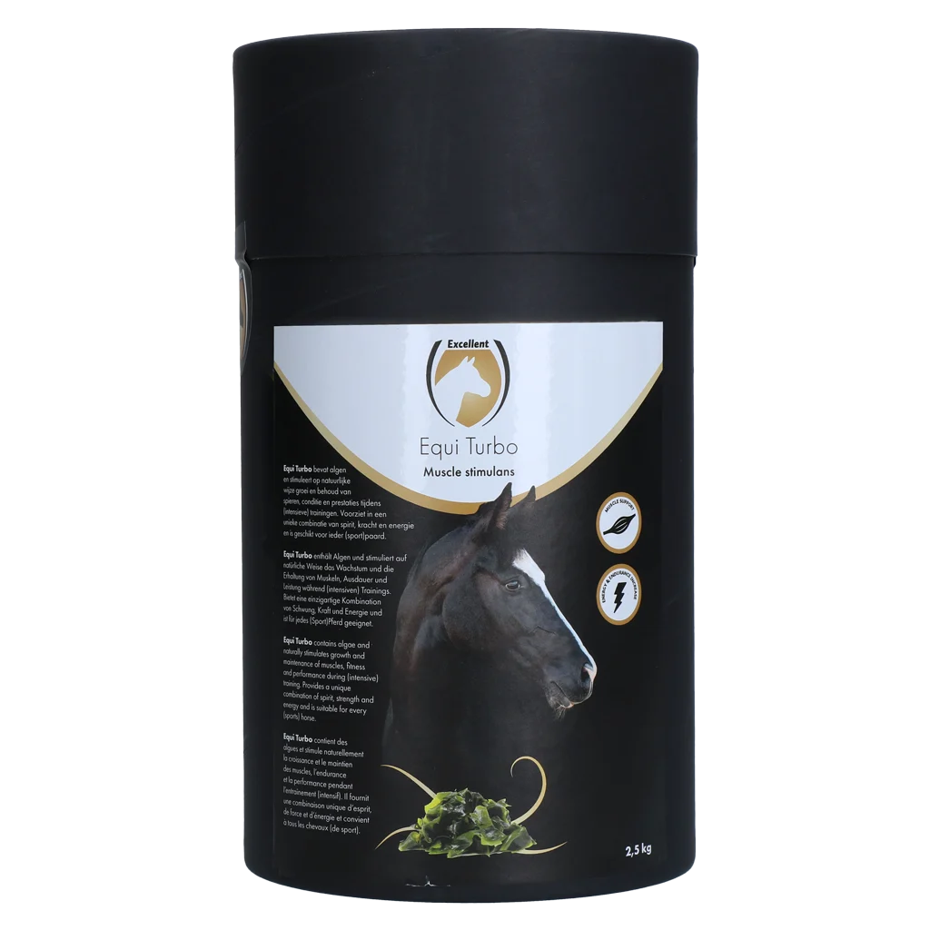 Suplement wspierający rozwój mięśni koni z algami, 2,5 kg – Excellent Horse Turbo - obrazek 1