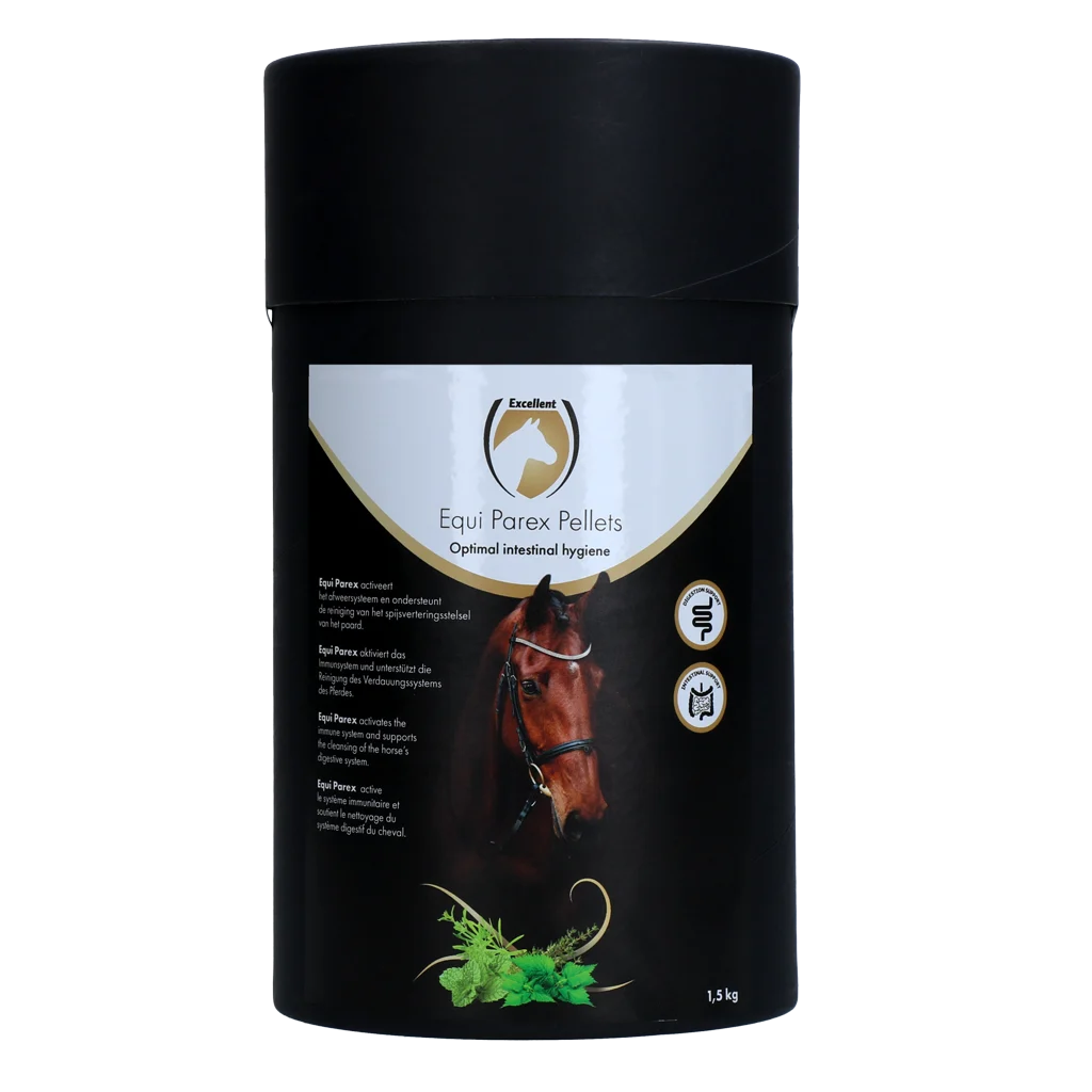 Ziołowy suplement dla koni z czosnkiem i miętą, 1,5 kg – Excellent Horse Parex - obrazek 1
