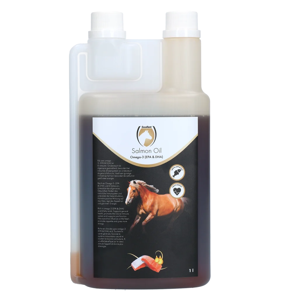 Olej z łososia dla koni z omega 3, 1 l – Excellent Horse Salmon Oil - obrazek 1