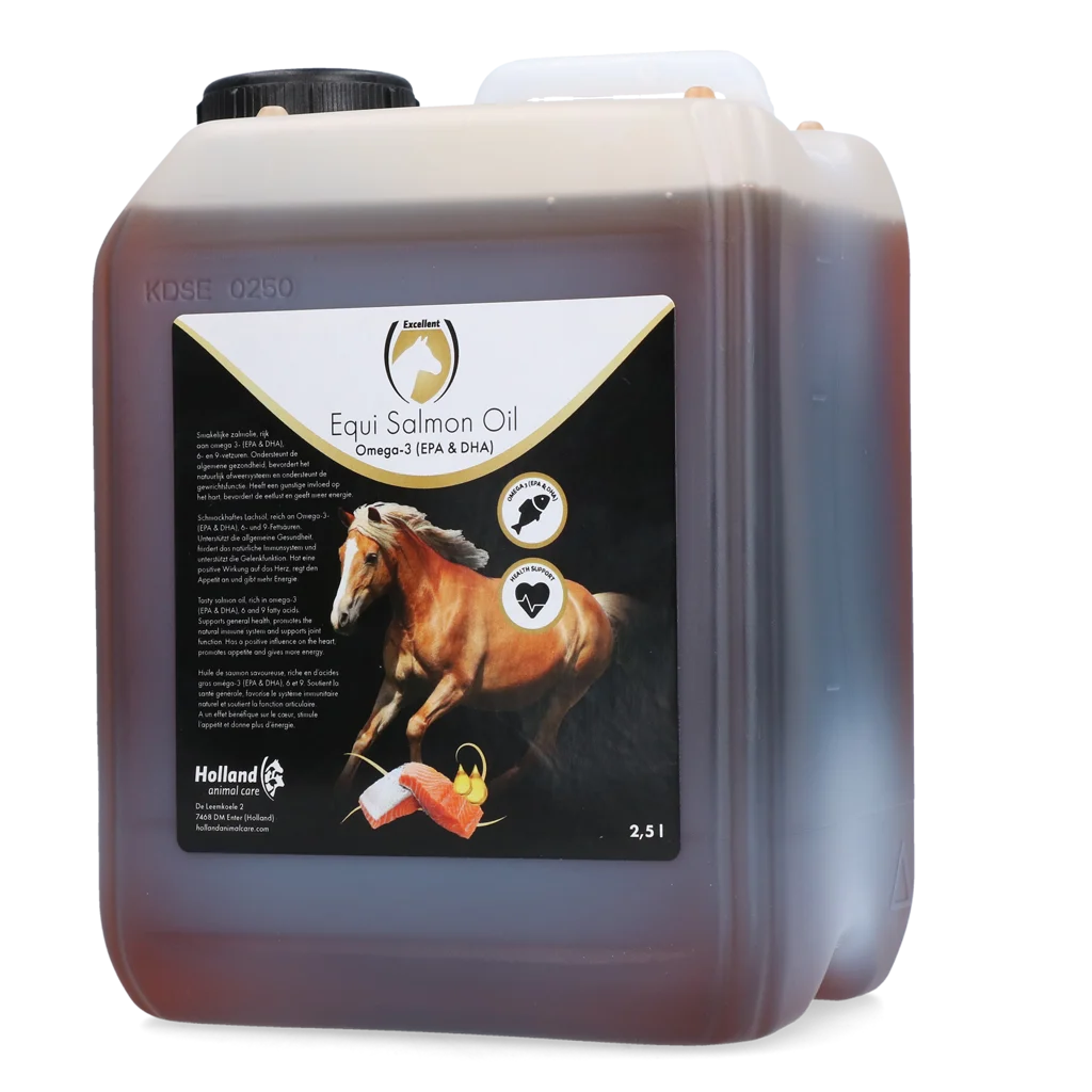 Olej z łososia dla koni z omega 3, 2,5 l – Excellent Horse Salmon Oil - obrazek 1