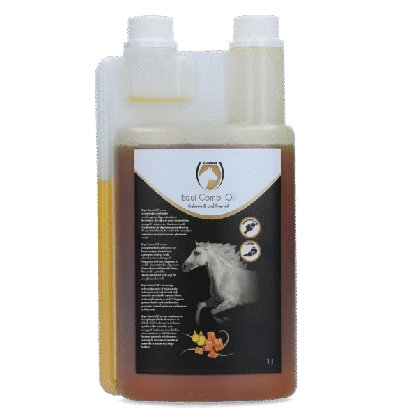Olej paszowy dla koni z olejem z łososia i tranem, 1 l – Excellent Horse Combi Oil