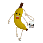 Zabawka do stajni dla koni ze skóry, wypełniona jutą, banan, 40 x 12 x 5 cm – Excellent Horse Foodie Friends Banana
