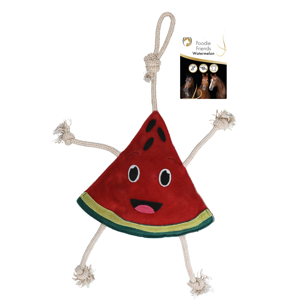 Zabawka dla konia w kształcie arbuza z szeleszczącym wypełnieniem, 28 x 31 x 7 cm – Excellent Horse Foodie Friends Watermelon - obrazek 1