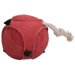 Zamszowa piłka do zabawy dla konia z elastycznymi pętlami, różowa – Excellent Horse Fun Play Ball