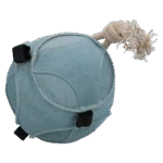 Zamszowa piłka do zabawy dla konia z pętlami na smakołyki, niebieska – Excellent Horse Fun Play Ball Suede