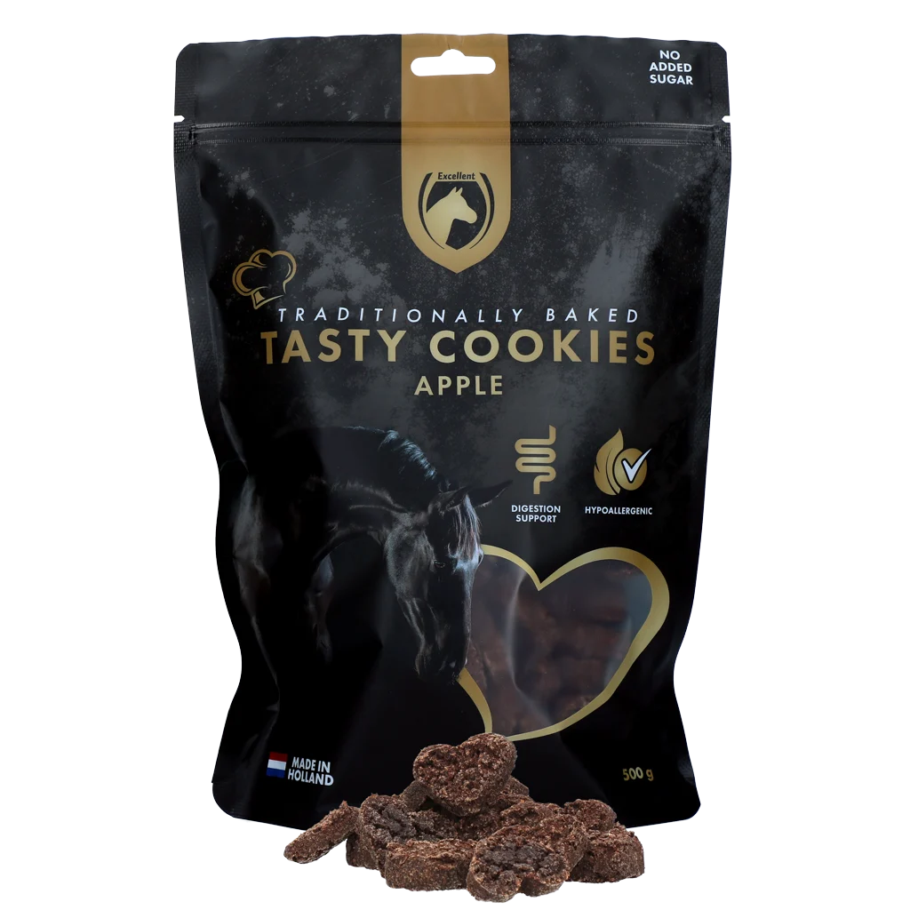 Ciasteczka dla koni z jabłkiem, 500 g – Excellent Horse Rzemieślnicze ciasteczka dla koni z jabłkiem - obrazek 1