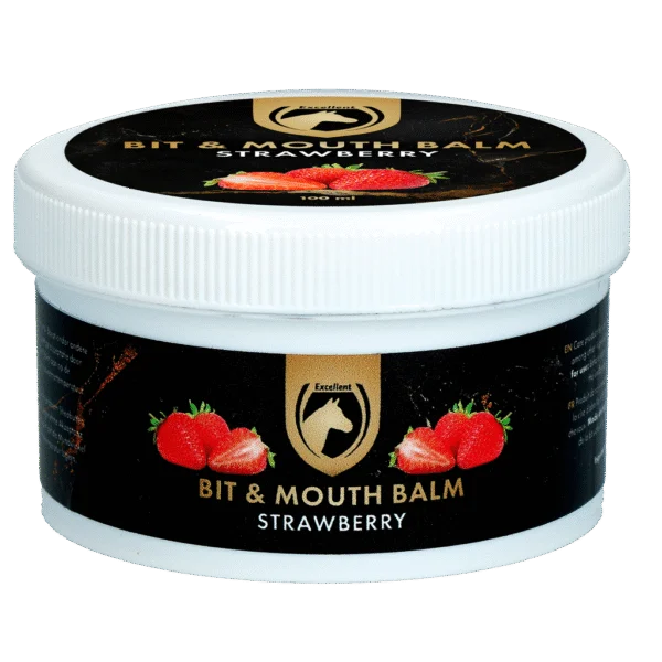 Balsam do pyska dla koni, truskawkowy, 100 ml – Excellent Horse Bit & Mouth Balm