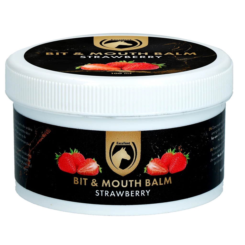 Balsam do pyska dla koni, truskawkowy, 100 ml – Excellent Horse Bit & Mouth Balm - obrazek 1