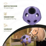 Piłka na paszę dla koni z otworami, fioletowa – Excellent Horse Feed & Play Ball - obrazek 5