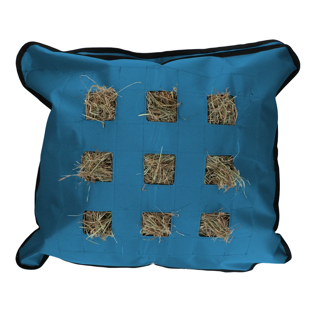 EXCE04062.png Worek na siano dla koni, kwadratowy, niebieski, 62 x 55 cm – Excellent Horse Hay Pillow Slow Feeder - obrazek 1