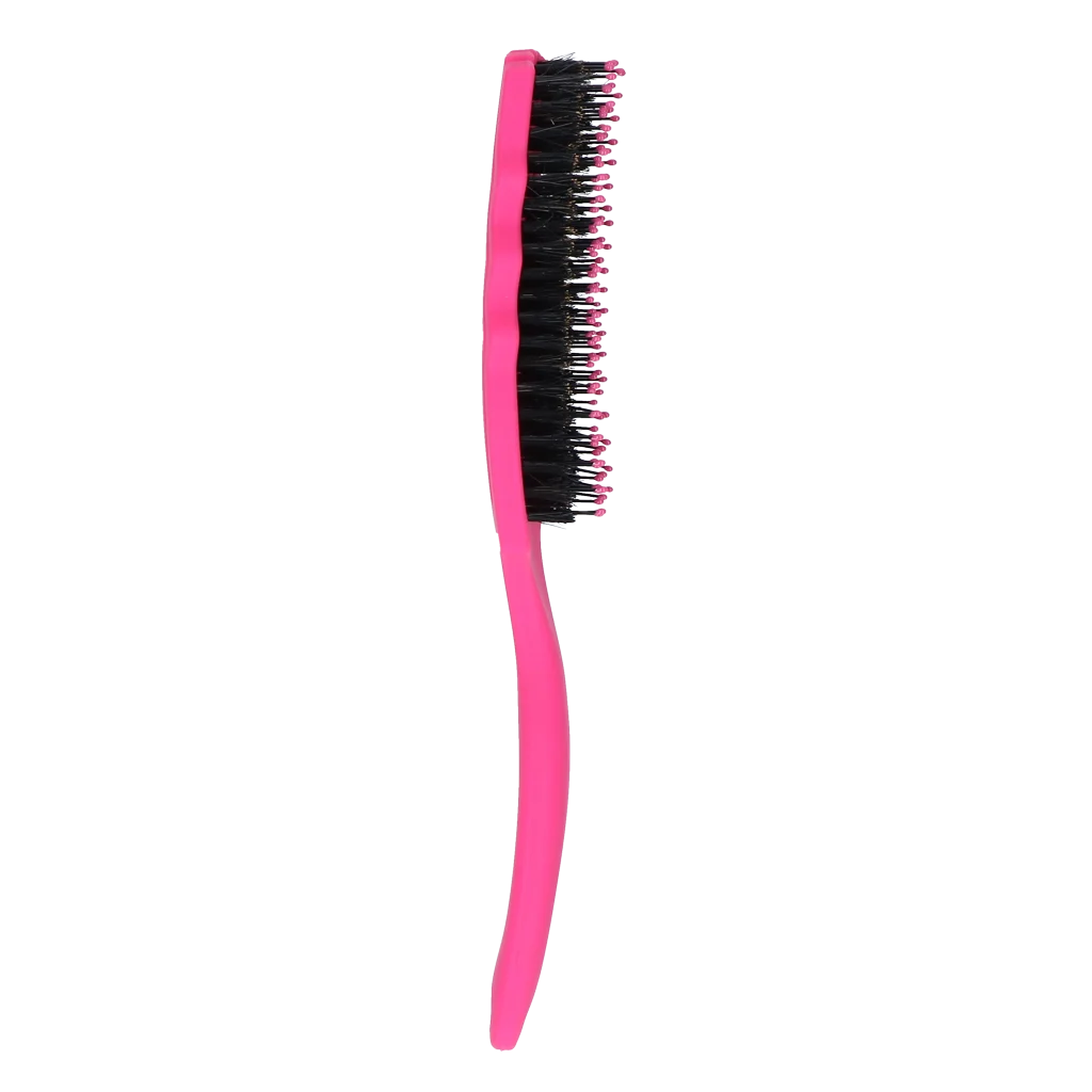 Szczotka do rozczesywania grzywy z włosiem z dzika, różowa – Excellent Horse Wave Brush - obrazek 2
