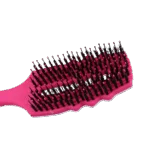 Szczotka do rozczesywania grzywy z włosiem z dzika, różowa – Excellent Horse Wave Brush - obrazek 4