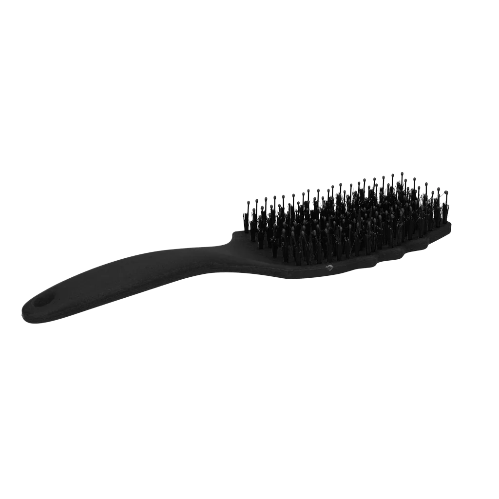 Szczotka do rozczesywania grzywy z włosiem dzika, czarna – Excellent Horse Wave Brush - obrazek 3