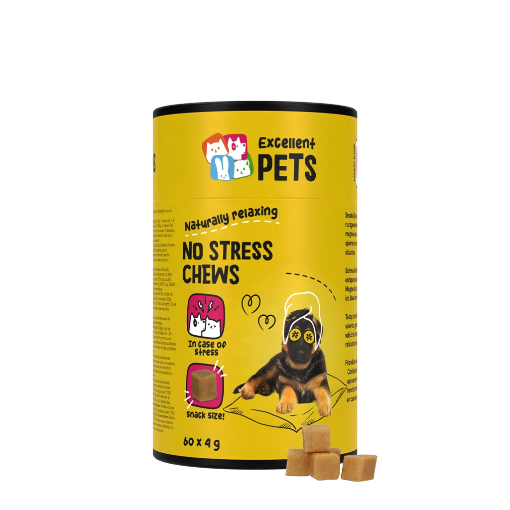 Miękkie przysmaki do żucia dla psów w stresujących sytuacjach, 60 sztuk – Excellent Pets No Stress Soft Chews - obrazek 1